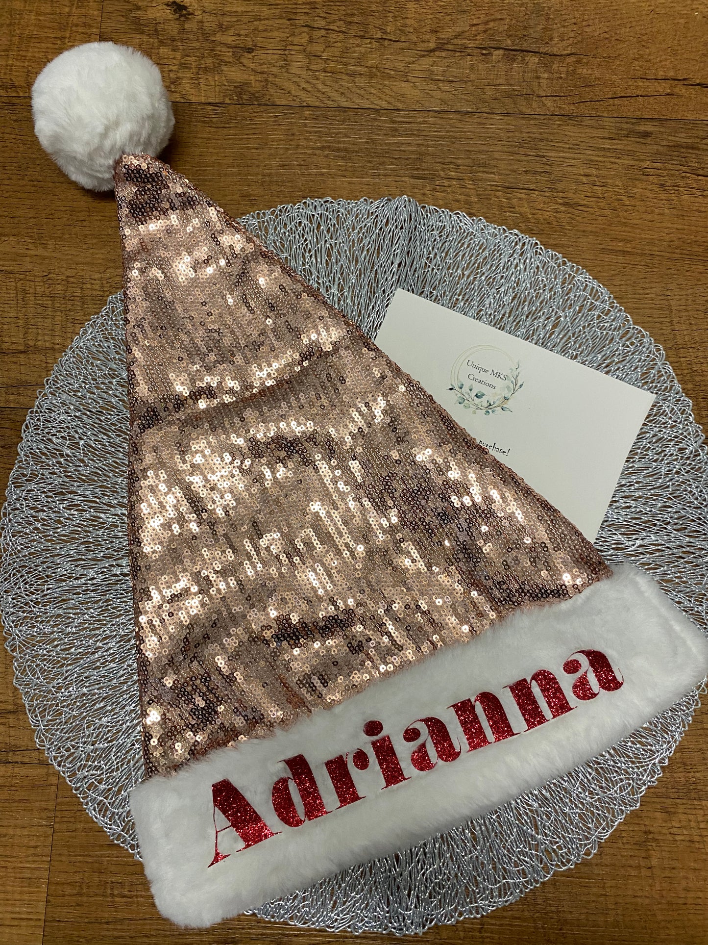 Personalised Santa Hat - Adult