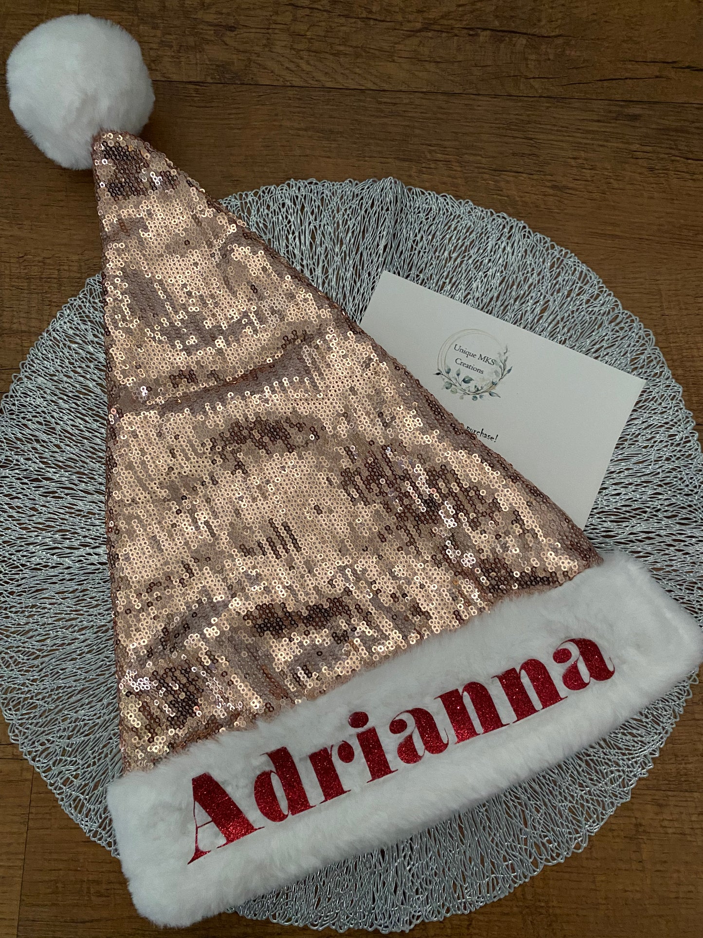 Personalised Santa Hat - Adult