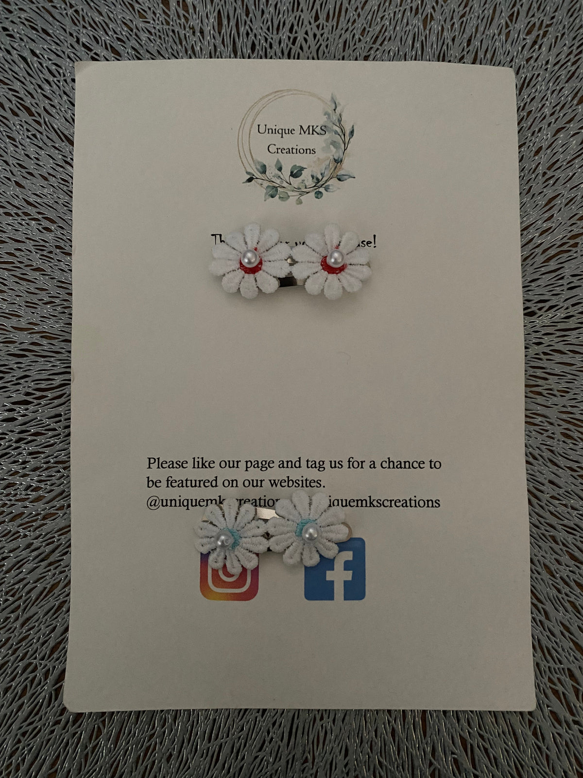 Daisy Fringe Clips