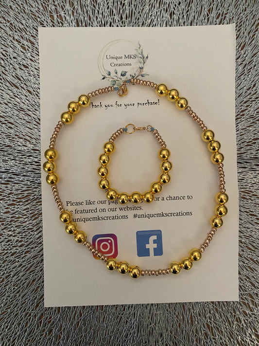 Gold Bracelet & Necklace