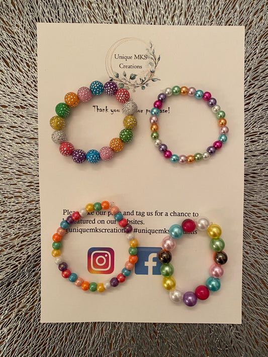 Rainbow Bracelets - Pack of four