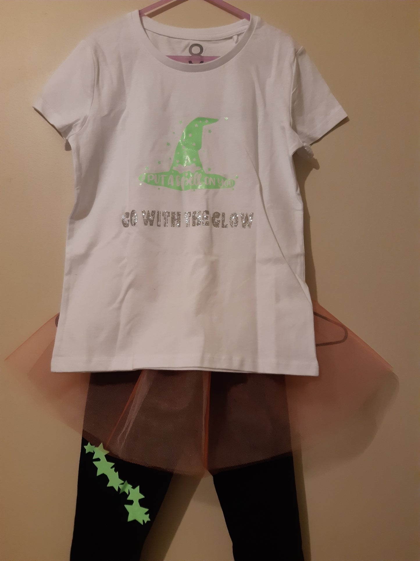 Go with the glow shirt & stars leggings & tutu