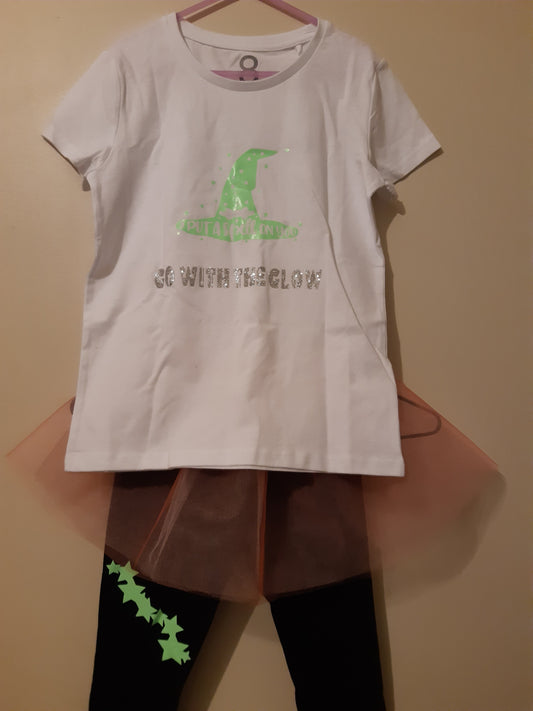 Go with the glow shirt & stars leggings & tutu