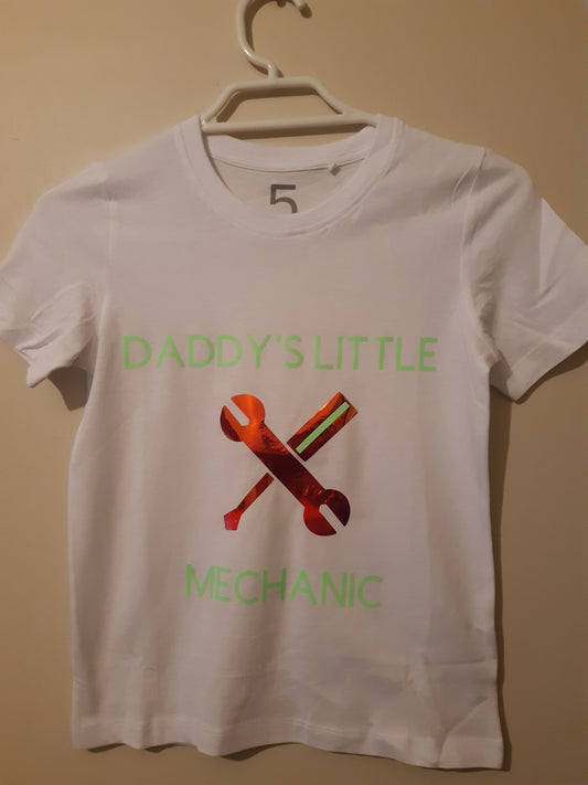 Daddy's Little Mechanic Shirt (Glow In The Dark)
