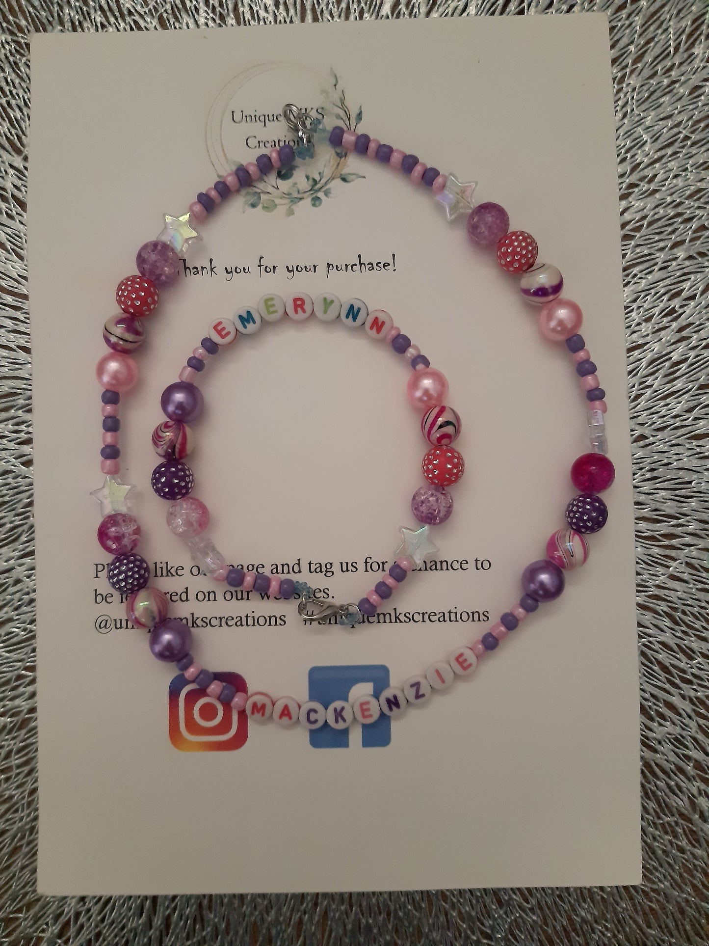 Personalised Pink & Purple Star