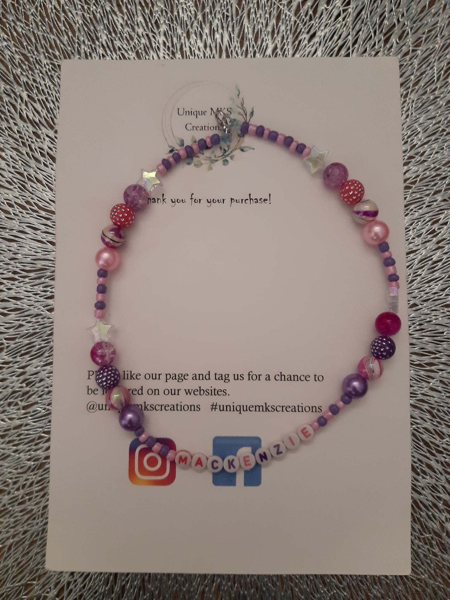 Personalised Pink & Purple Star
