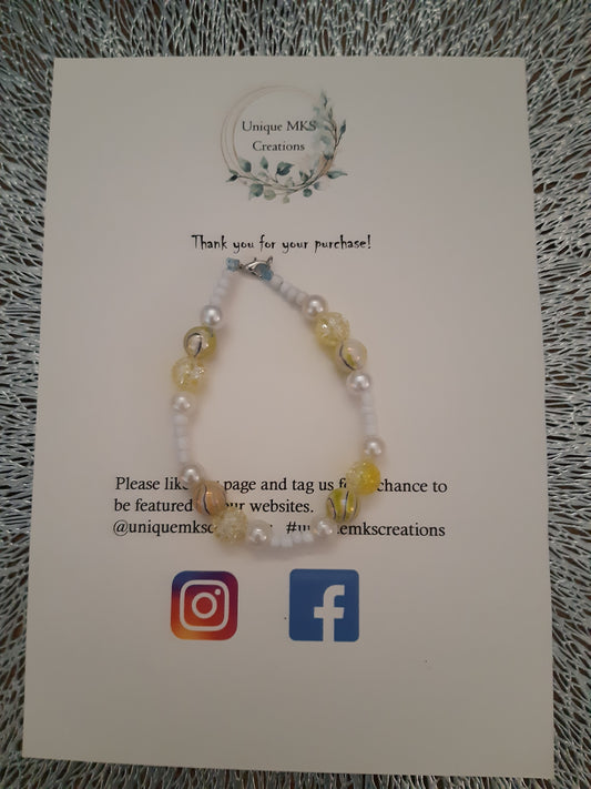 Yellow & White Marble Pearl