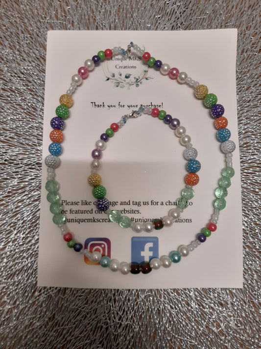 Colourful Rainbow Mood Changing Bracelet & Necklace - Limited Edition (Glow In The Dark)