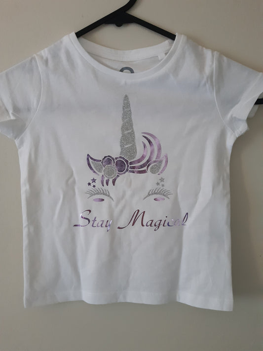 Kitra & Fringe Clips and Unicorn Magical Shirt Set