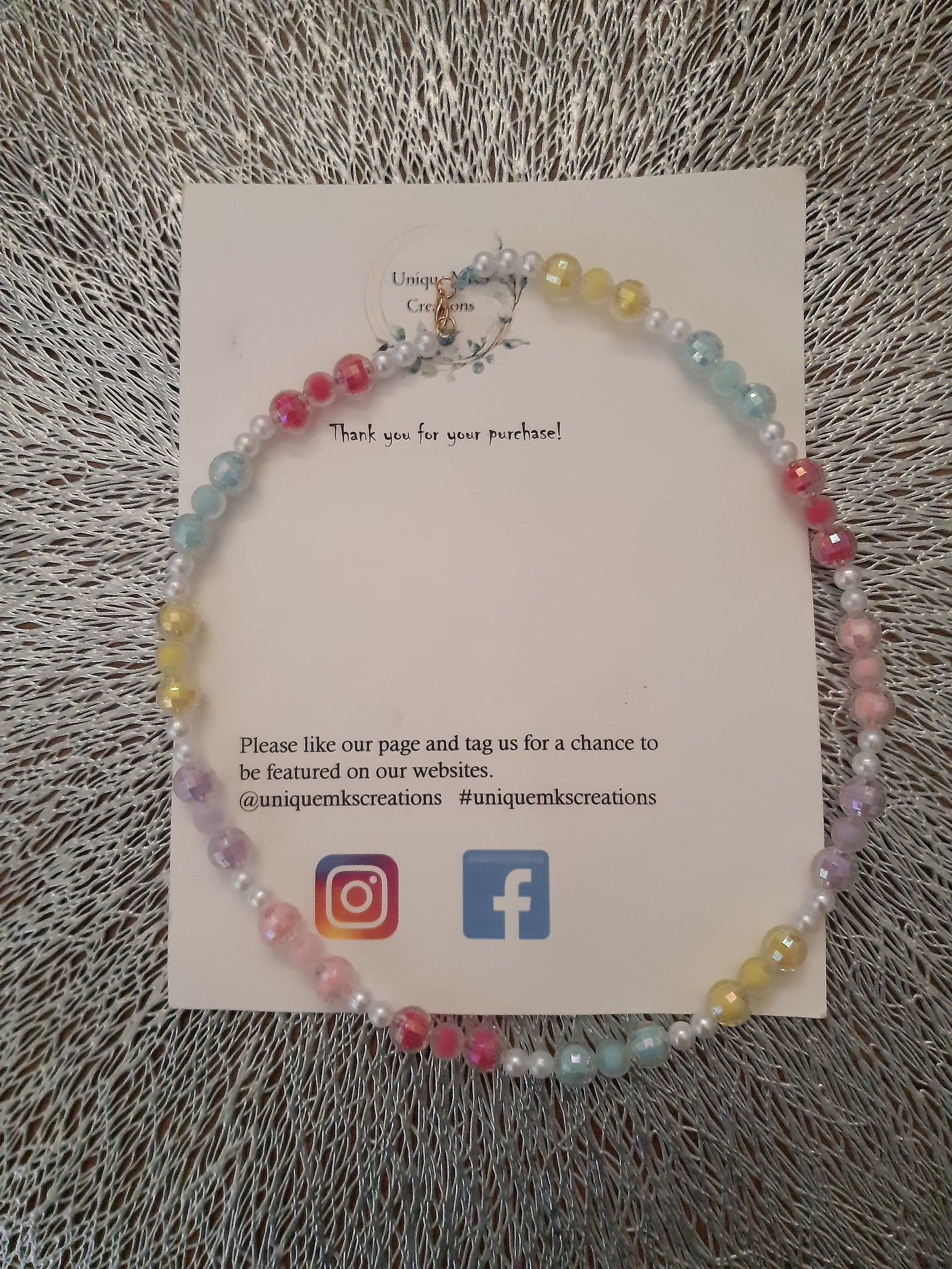 Rainbow Necklace & Bracelet