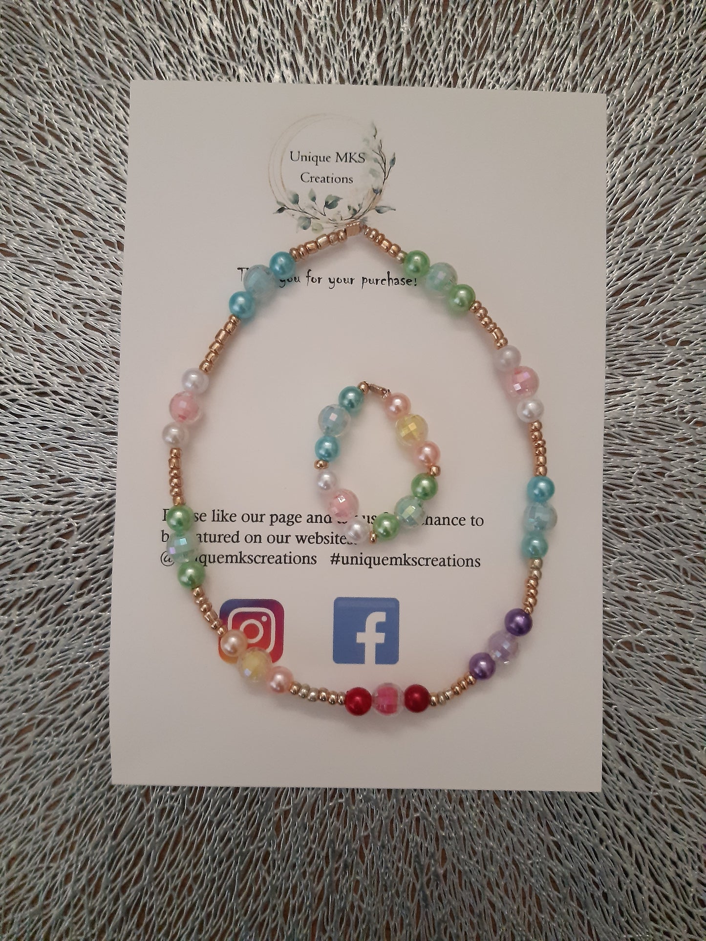 Rainbow Shimmer Pearl Doll Jewellery - Limited Edition