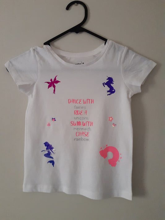 Dance With Fairies Ride A Unicorn Swim With Mermaid Chase Rainbows Shirt