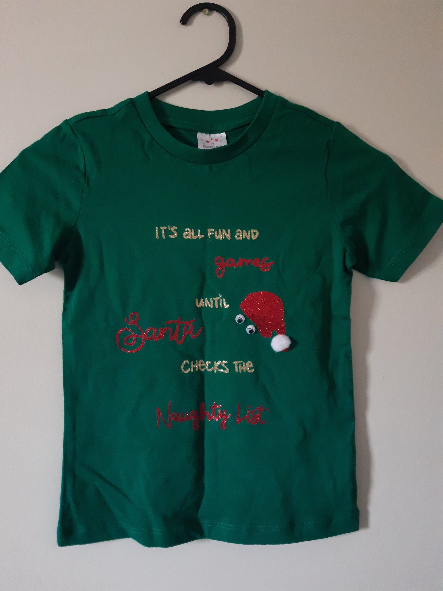 It's all fun and games until santa checks the naughty list shirt (girls)