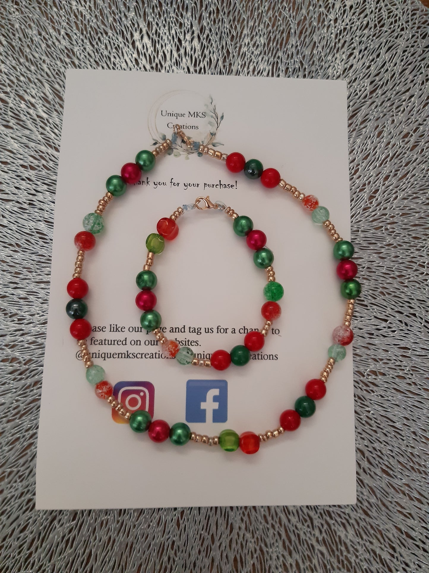 Christmas Necklace & Bracelet