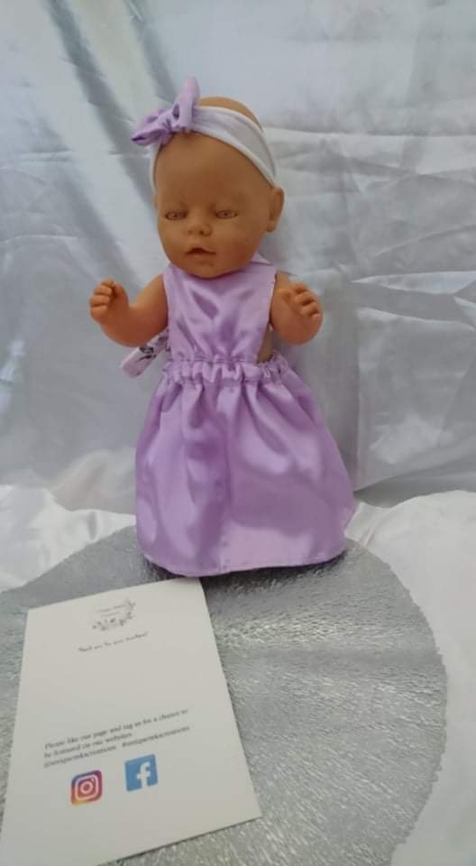 Reverseable Avellana Purple Doll Dress - Limited Edition