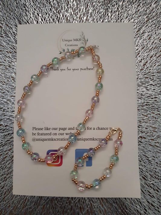 Crystal Rainbow Bracelet & Necklace